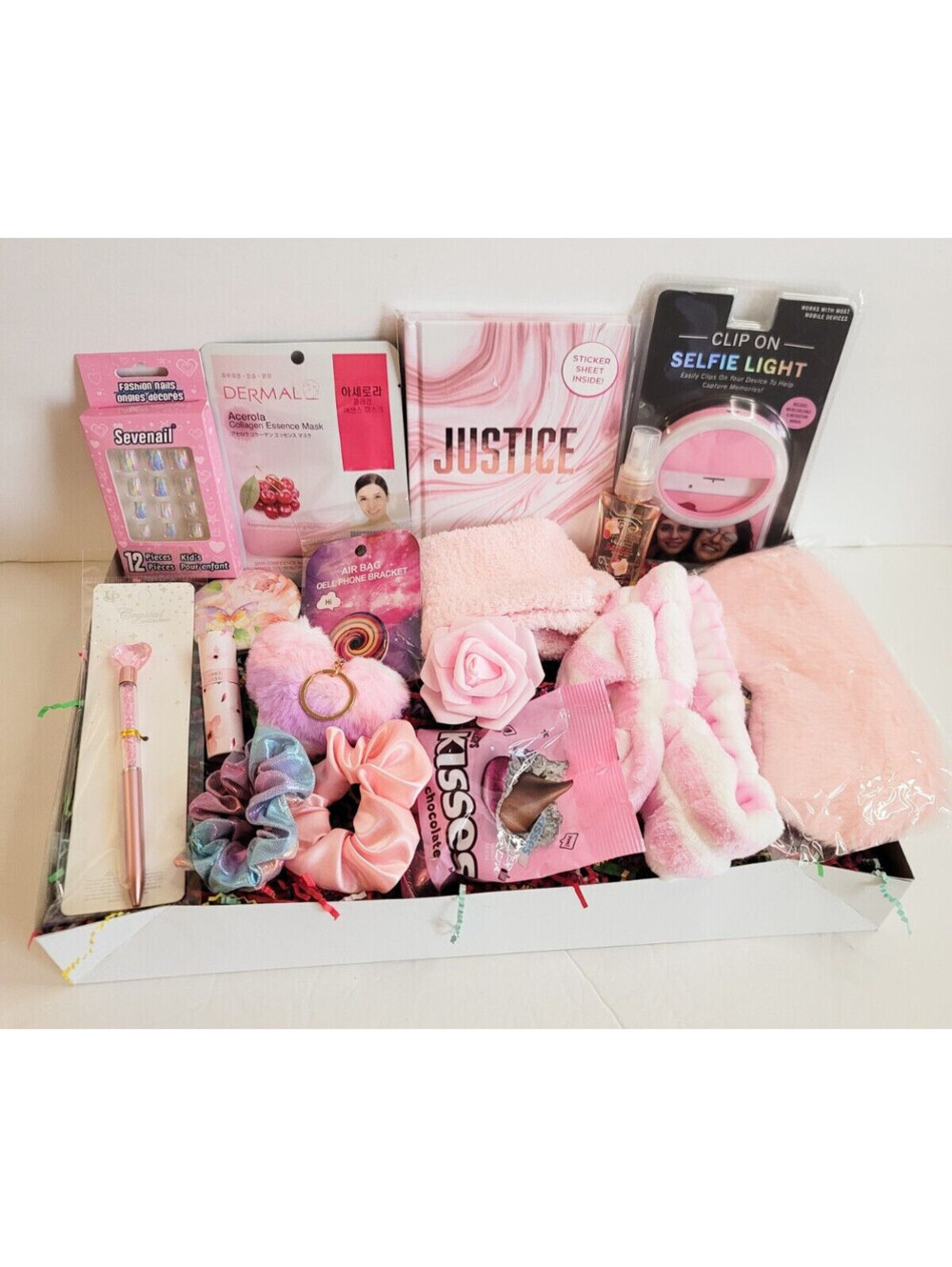 Teen Girls Pink and Purple Self-Care Gift Box with Journal